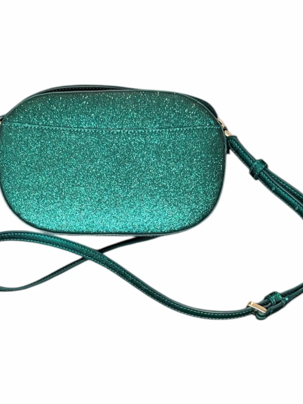 Kate spade glimmer oval camera bag festive teal - Picture 2 of 6